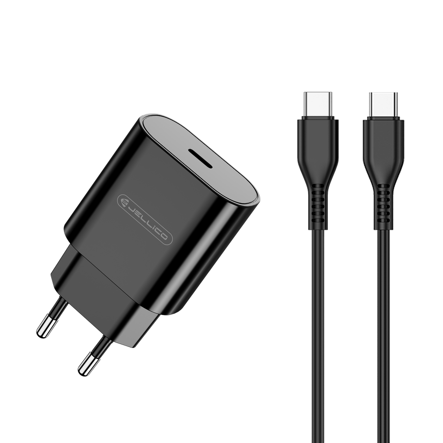 Incarcator cu cablu Type C PD 25W, C35, Black QC3.0