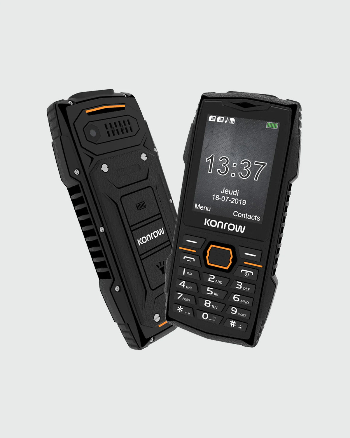 Telefon rezistent Konrow Stone Plus IP68 Certified Shockproo Black/ Telefon Taste / Telefon batrani seniori