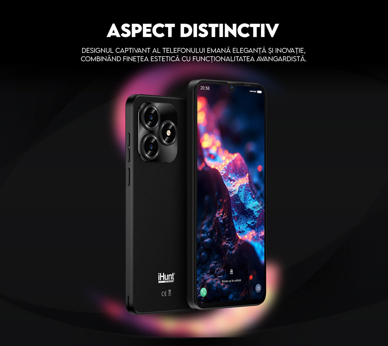 Telefon iHunt S25 Ultra, 128gb, Android 15, Baterie 5150mAh, 8.8mm grosime, Negru