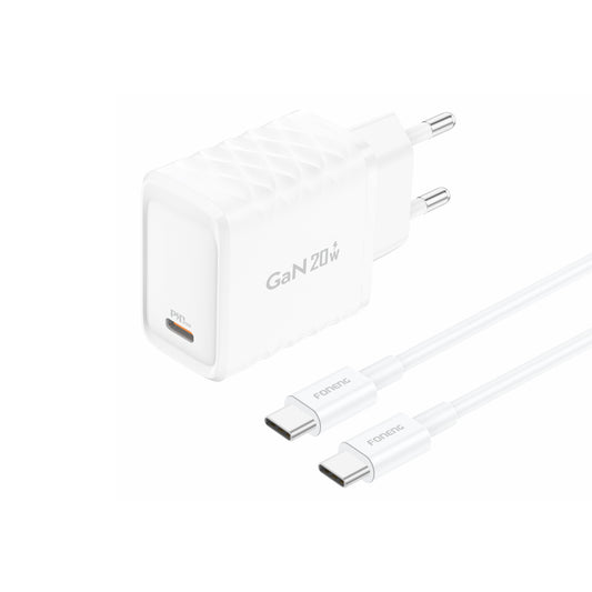 Incarcator Type C cu Cablu Type C ,20W,  GaN PD, EU55, Foneng