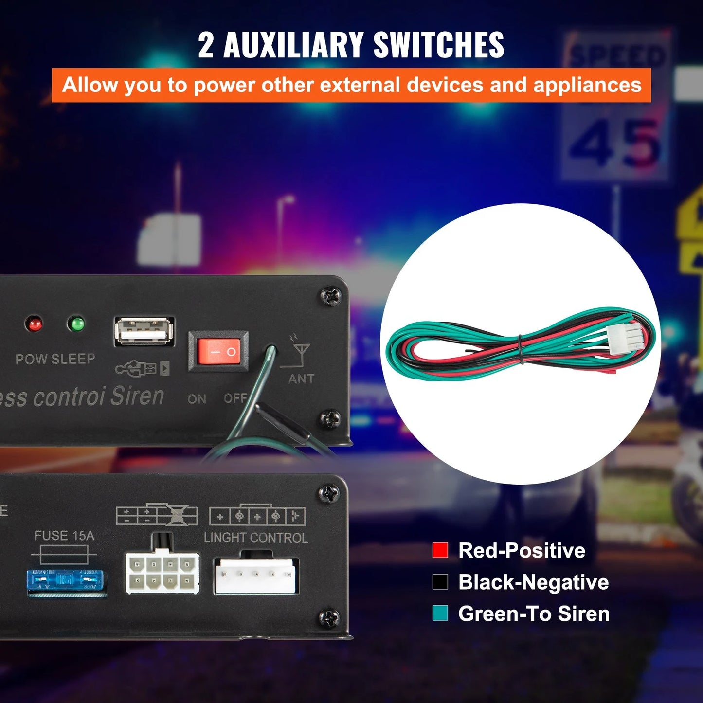 Sirena Offroad 18 melodii cu microfon 12V 200W , Profesionala, utv, atv, patrol,