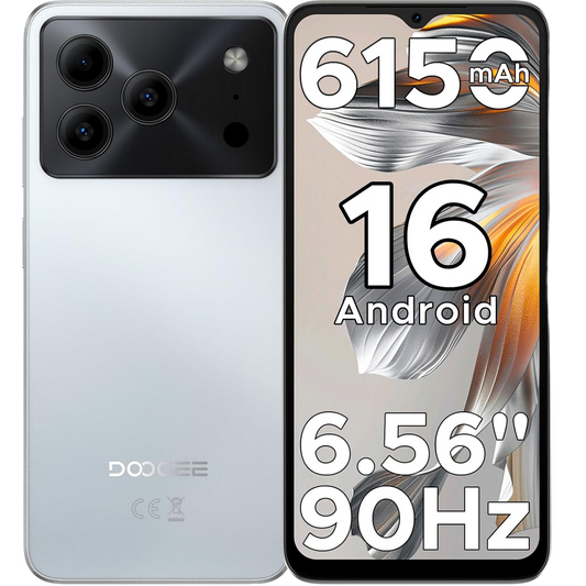 Telefon Doogee Note 56 4G, 6.56-inch IPS 90Hz 64GB 6150mAh Android 16 silver