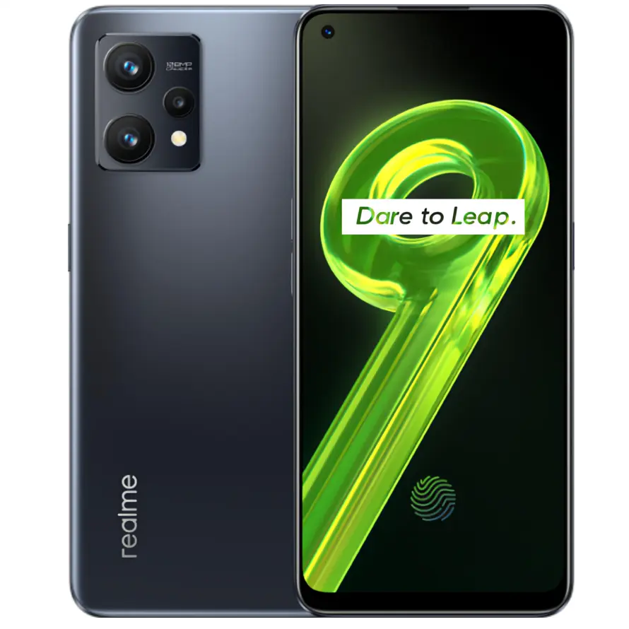 Telefon mobil Realme 9, Dual SIM, 4GB RAM, 64GB, 5G, Meteor Black